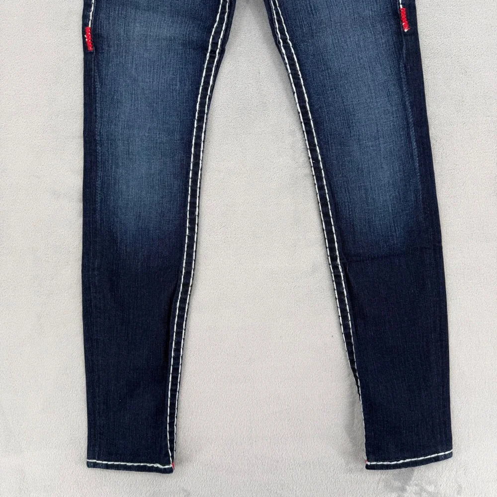 Vintage True Religion Julie Skinny Jeans Womens 25 Made USA Super T Y2K Low Rise